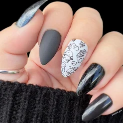 Acorn (B498) - Cream Dark Brown Stamping Polish