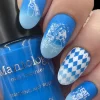 Alice (B468) - Cream Blue Stamping Polish