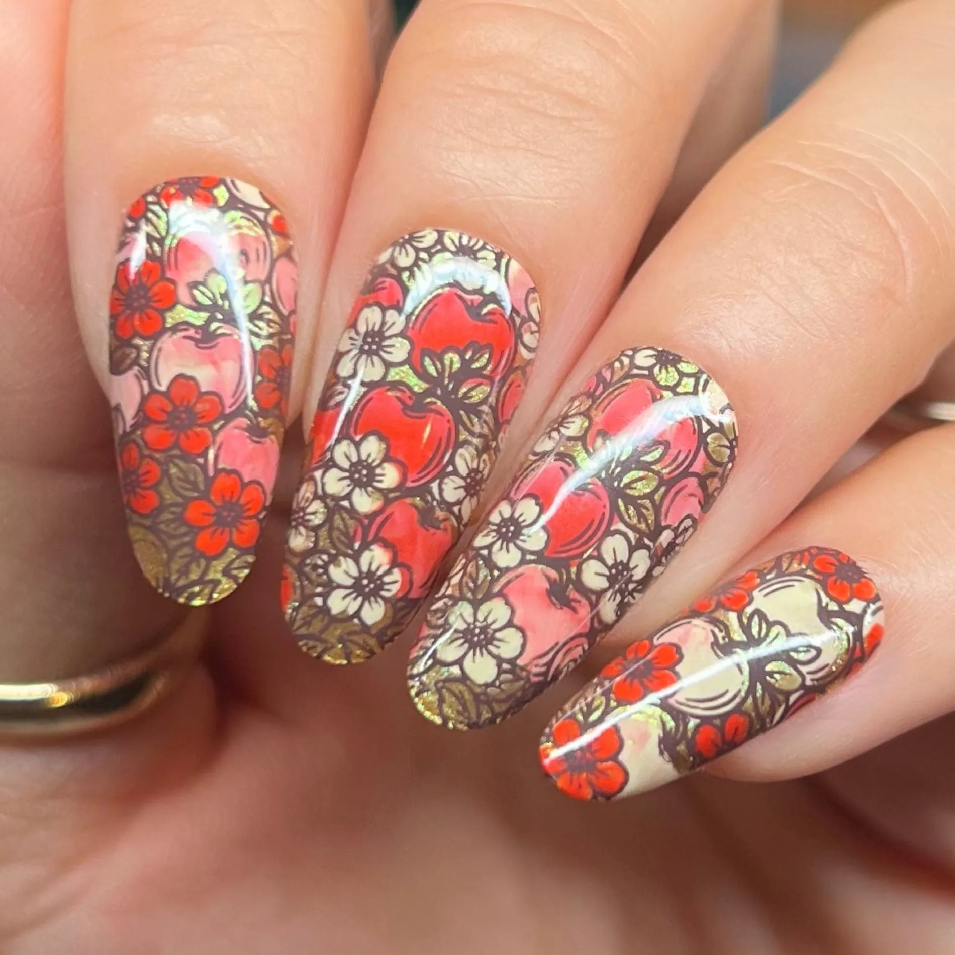 Apple Orchard (M641) - Nail Stamping Plate