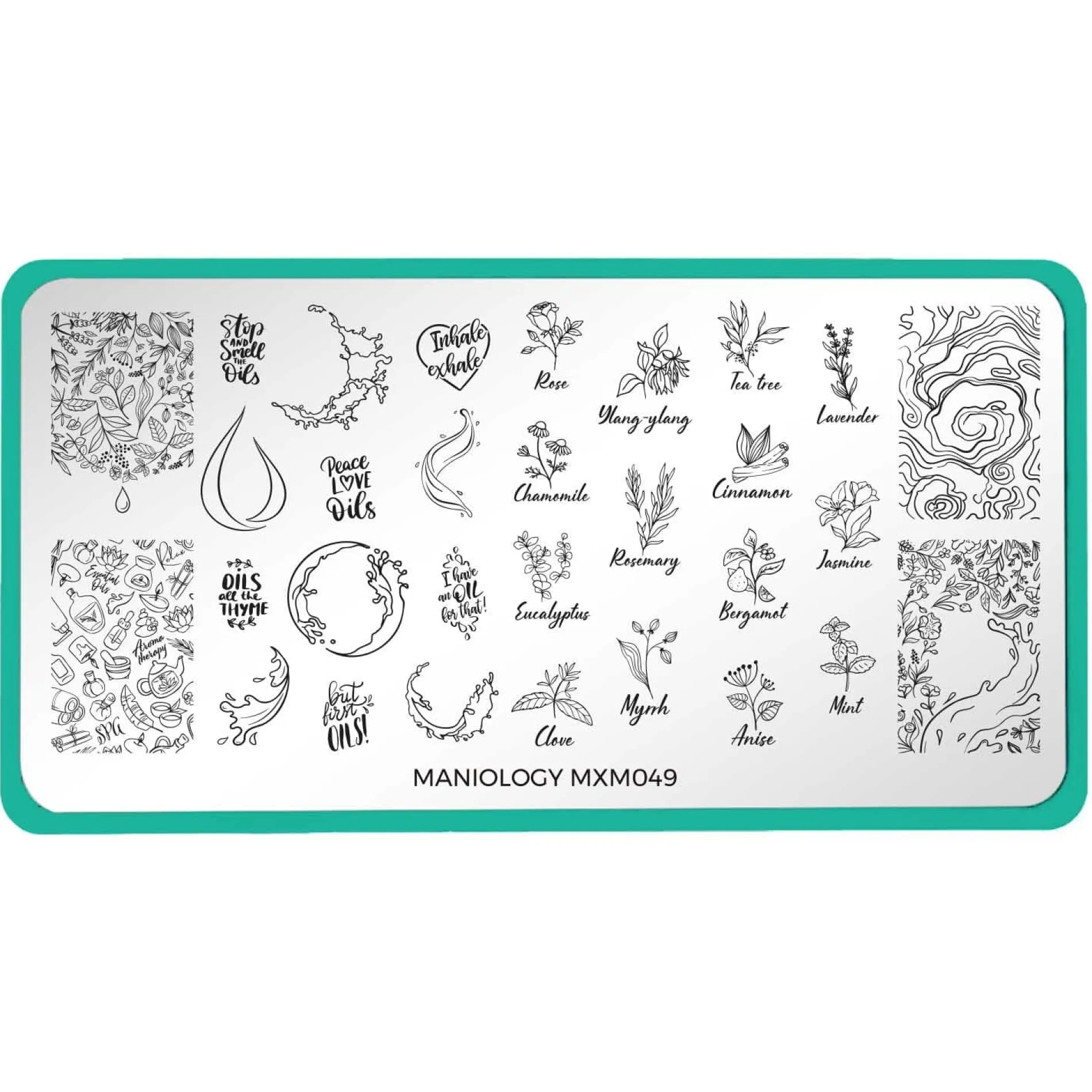 Aromatherapy: Scented Garden (MXM049) - Nail Stamping Plate
