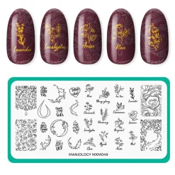 Aromatherapy: Scented Garden (MXM049) - Nail Stamping Plate