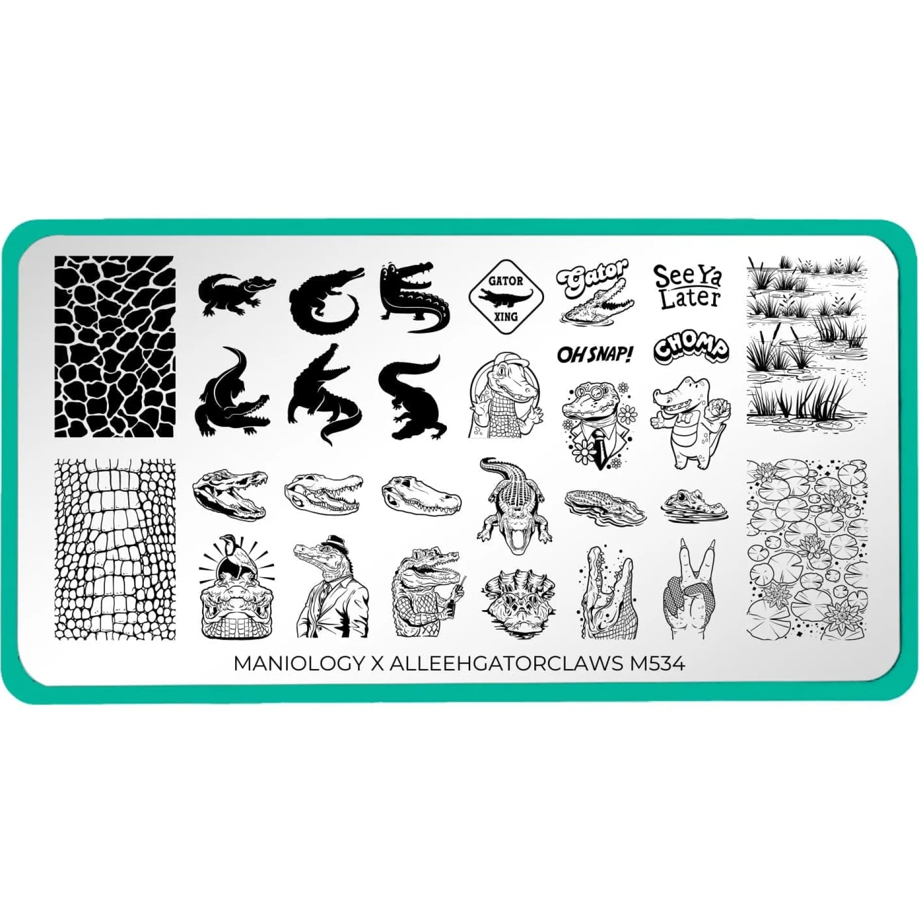 Artist Collaboration: Alleehgatorclaws (M534) - Nail Stamping Plate