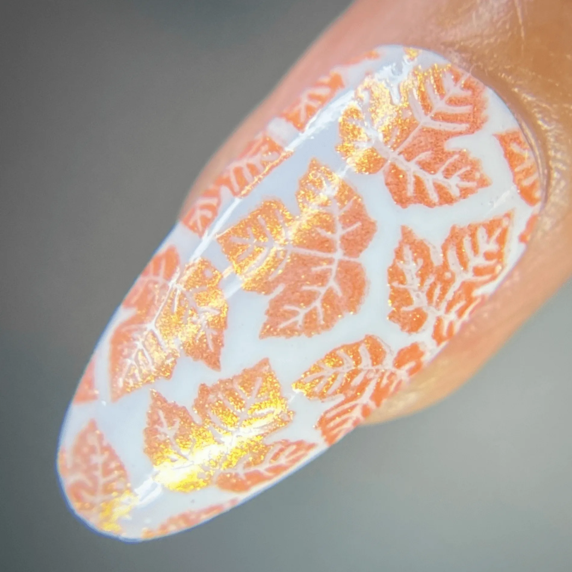 Autumn Bounty: Persimmon (B490) - Orange Metallic Stamping Polish