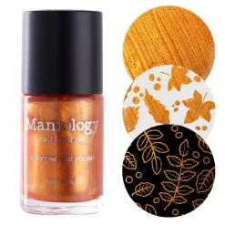 Autumn Bounty: Persimmon (B490) - Orange Metallic Stamping Polish