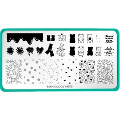 Bear-y in Love (M673) - Nail Stamping Plate