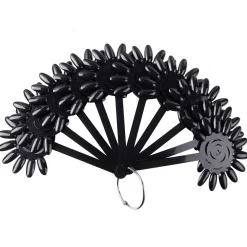 Black Polish Swatch Wheels - Set of 10
