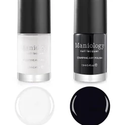 Black & White Duo - Bam! White + Straight Up Black 2pc Nail Stamping Polish Set