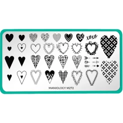 Bleeding Hearts (m272) - Nail Stamping Plate