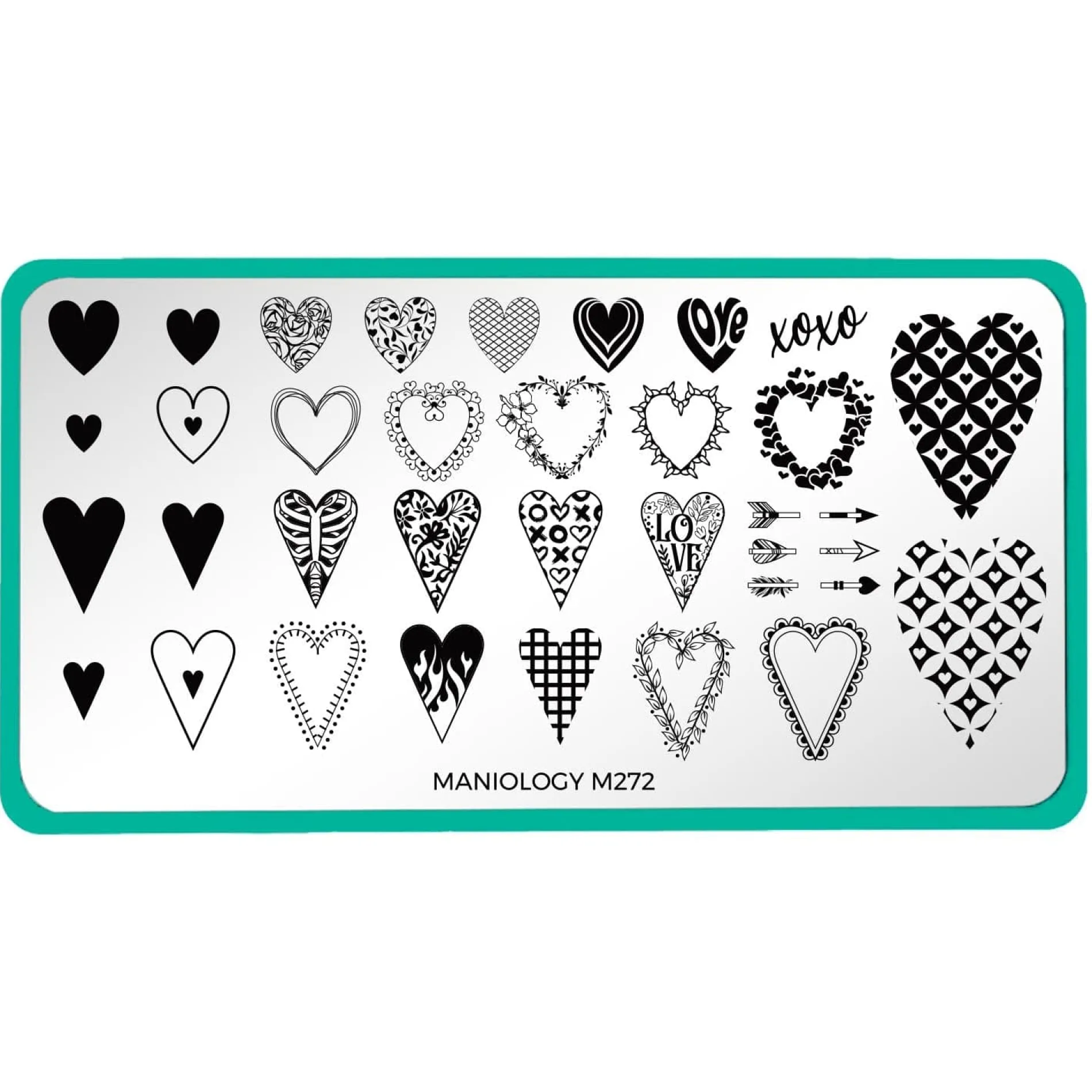 Bleeding Hearts (m272) - Nail Stamping Plate