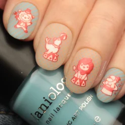 Blue Ribbon (B455) - Cream Blue Stamping Polish