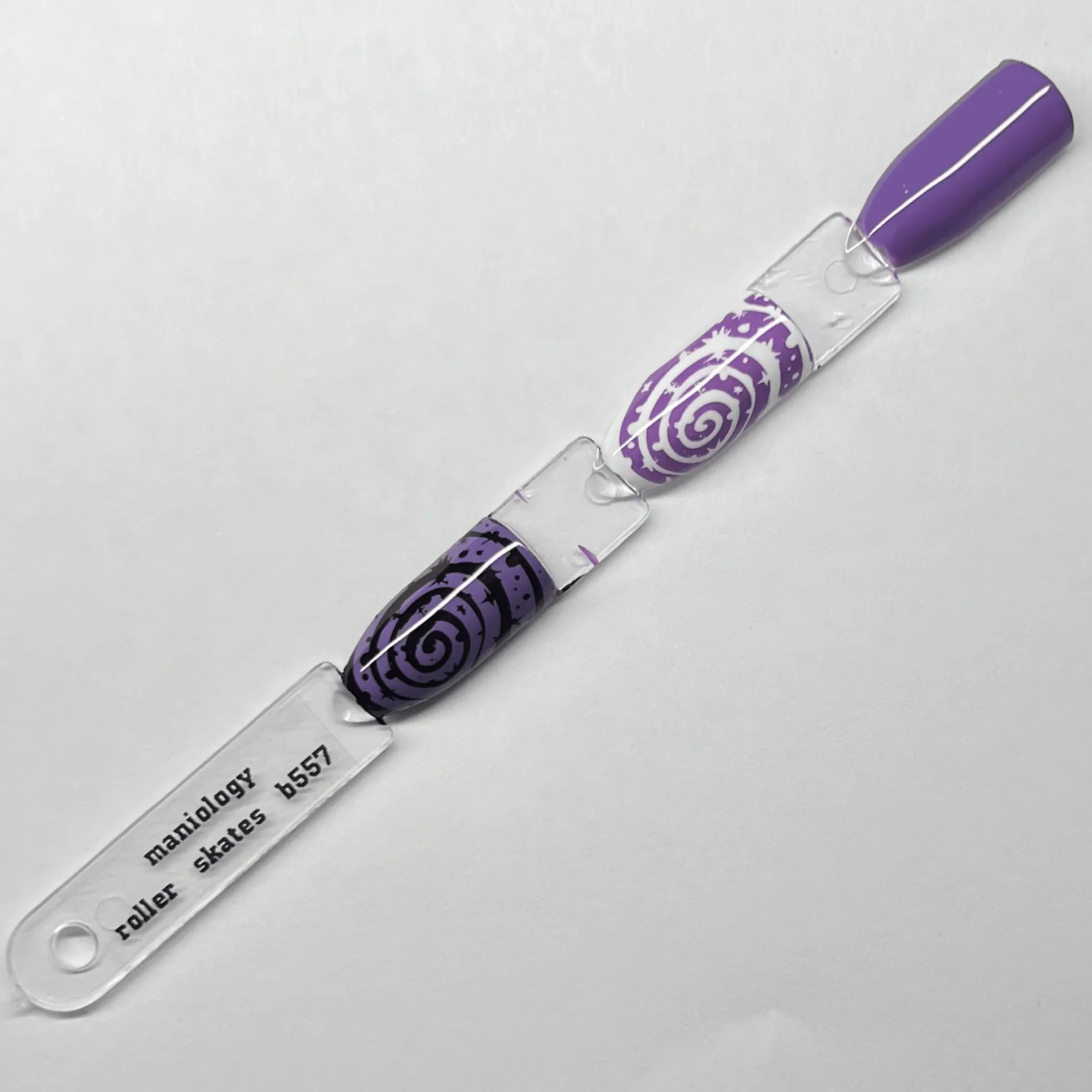 Bubblegum Pop: Roller Skates (B557) - Muted Grape Soda Purple Cream Stamping Polish