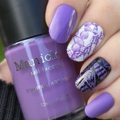 Bubblegum Pop: Roller Skates (B557) - Muted Grape Soda Purple Cream Stamping Polish