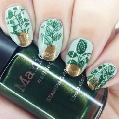 Caladium (B440) - Cream Sage Green Stamping Polish