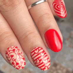 Classic Beauty: Hearts + Stars (XL355) - Nail Stamping Plate
