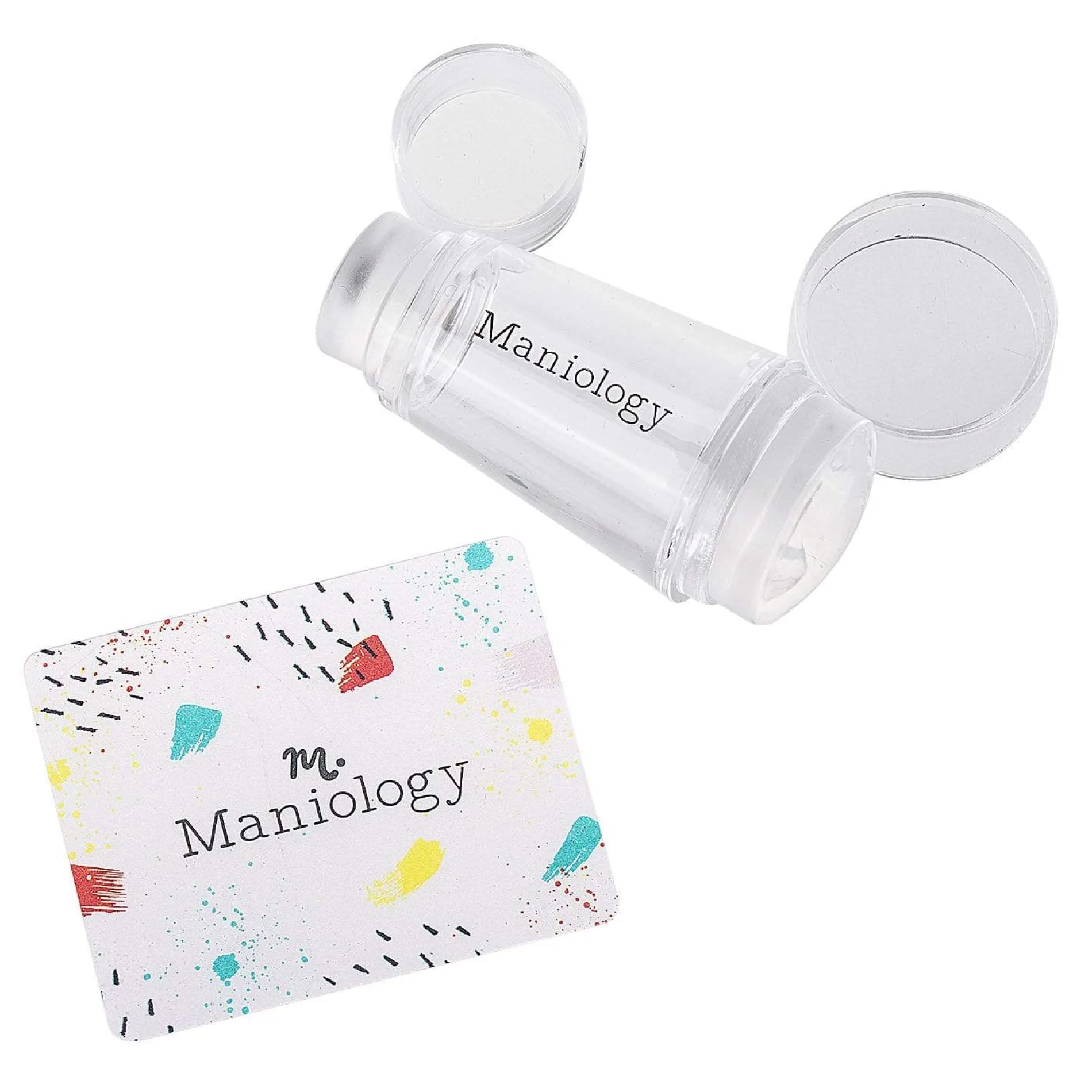 Clear Stamper Collection - Mini Dual Ended Clear Nail Art Stamper + Scraper Card