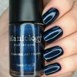 Cosmos (B433) - Pearl Navy Blue Stamping Polish