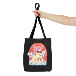 Cupid's Nail Spa Black Tote Bag