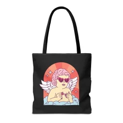 Cupid's Nail Spa Black Tote Bag
