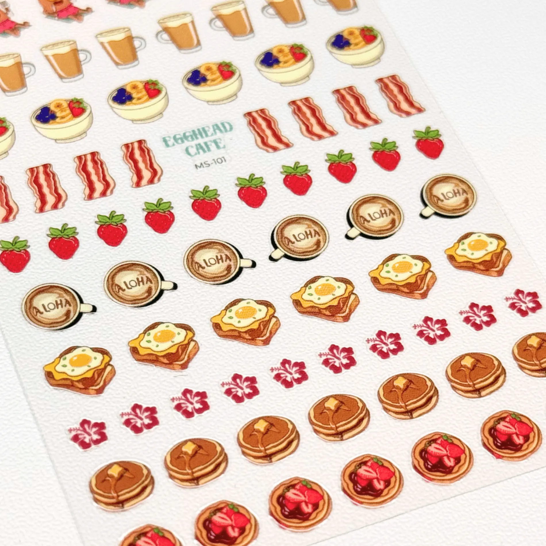 Egghead Cafe x Maniology - Morning Munchies Nail Art Sticker