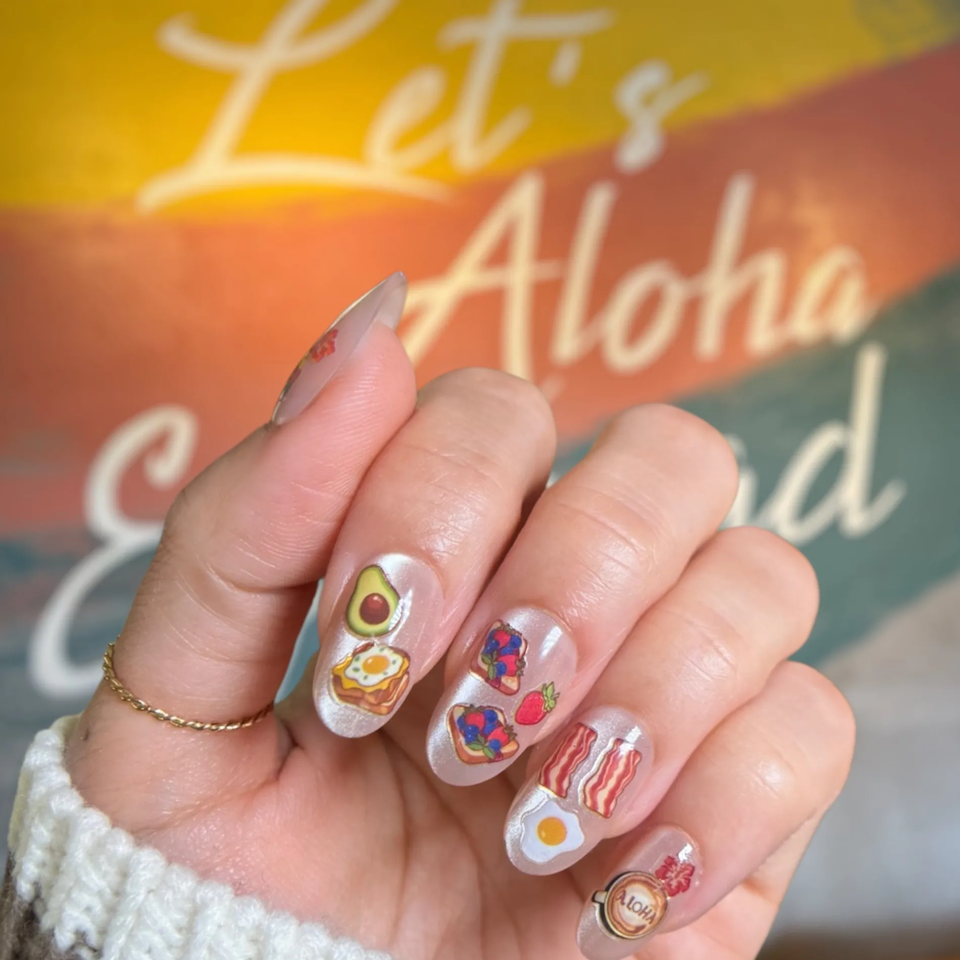 Egghead Cafe x Maniology - Morning Munchies Nail Art Sticker
