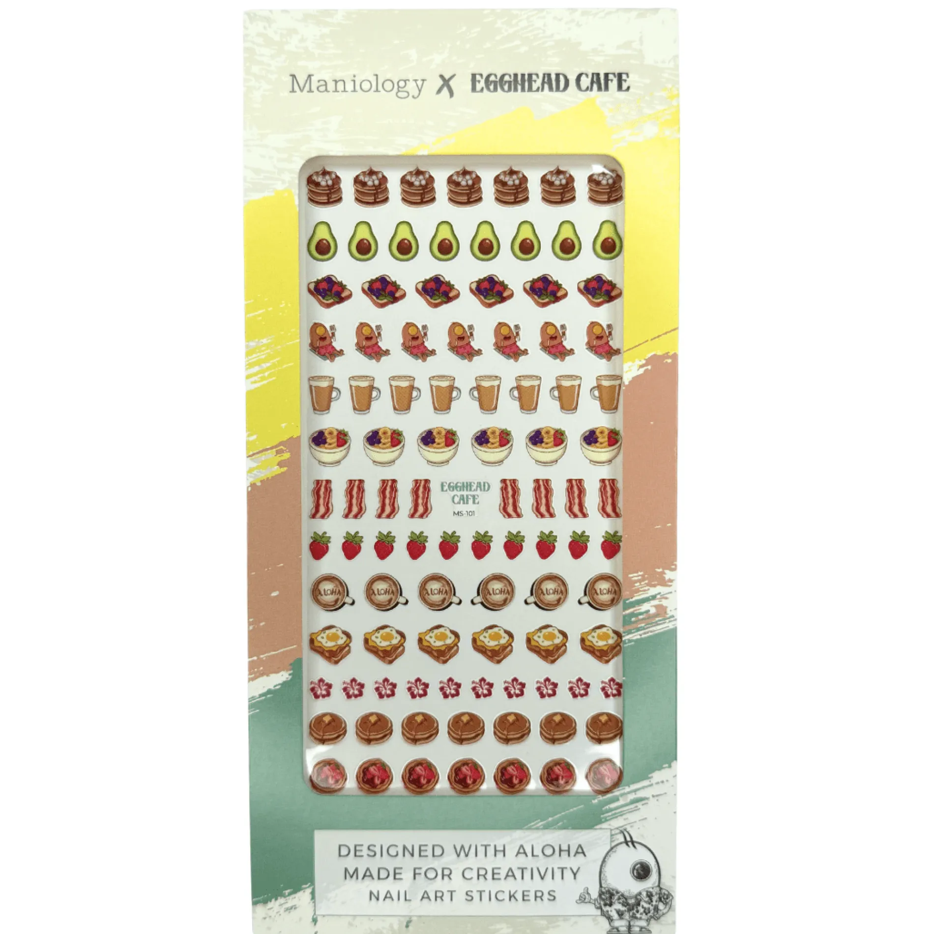Egghead Cafe x Maniology - Morning Munchies Nail Art Sticker