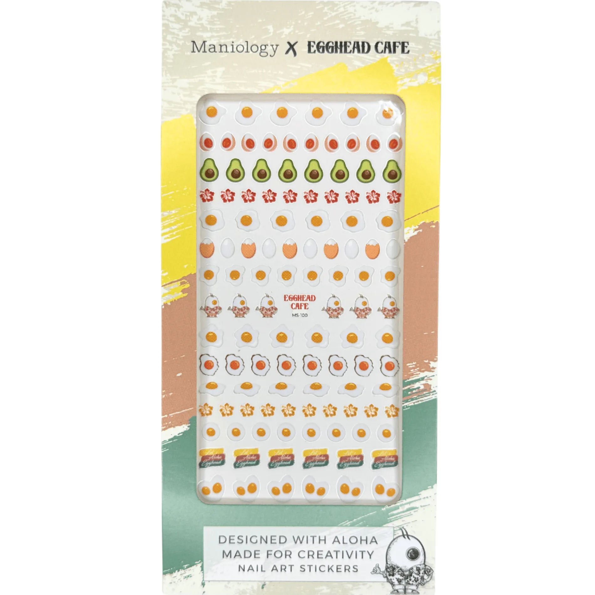 Egghead Cafe x Maniology - Sunny Side Up Nail Art Sticker
