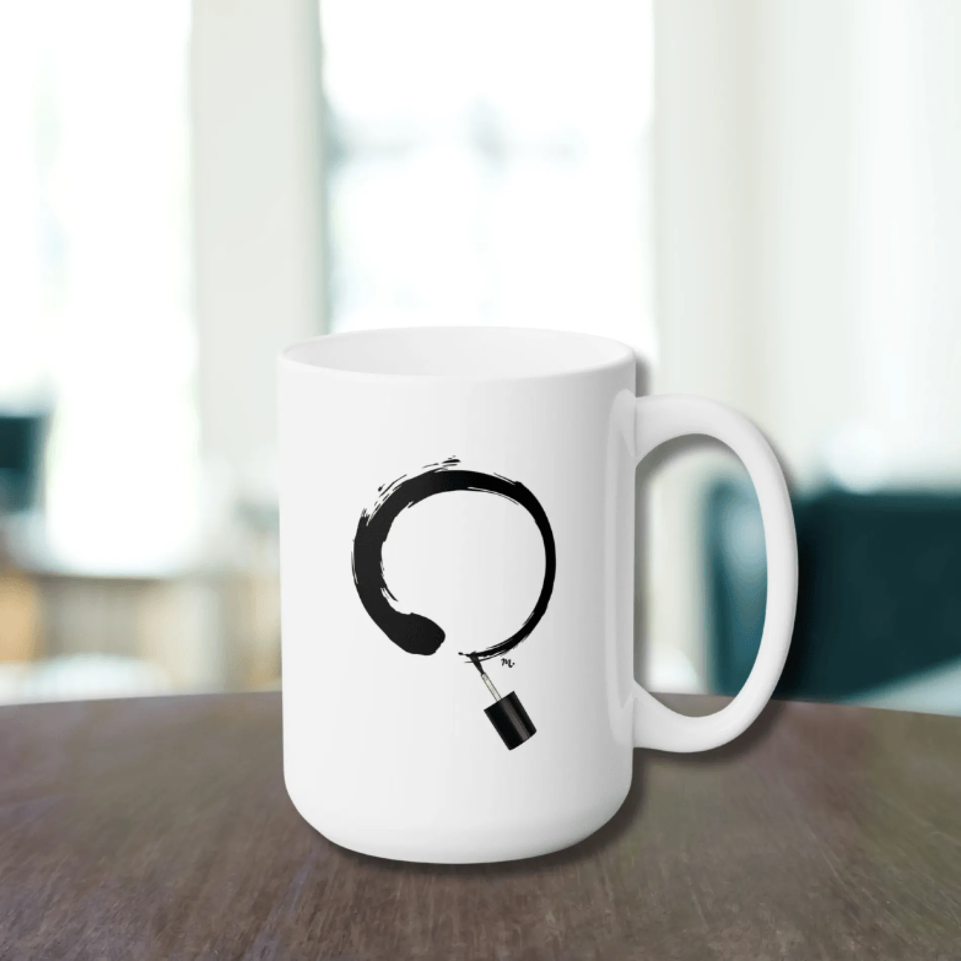 Enso Circle Ceramic Coffee Mug 15oz