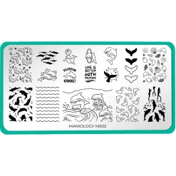 Flippin Dolphins (M502) - Nail Stamping Plate