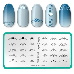Frenchy Pups (M493) - Nail Stamping Plate