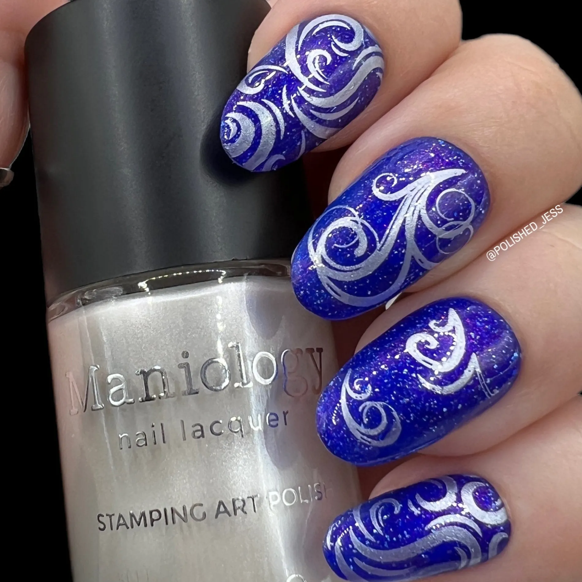 Frozen (B316) Metallic Pearl White Stamping Polish