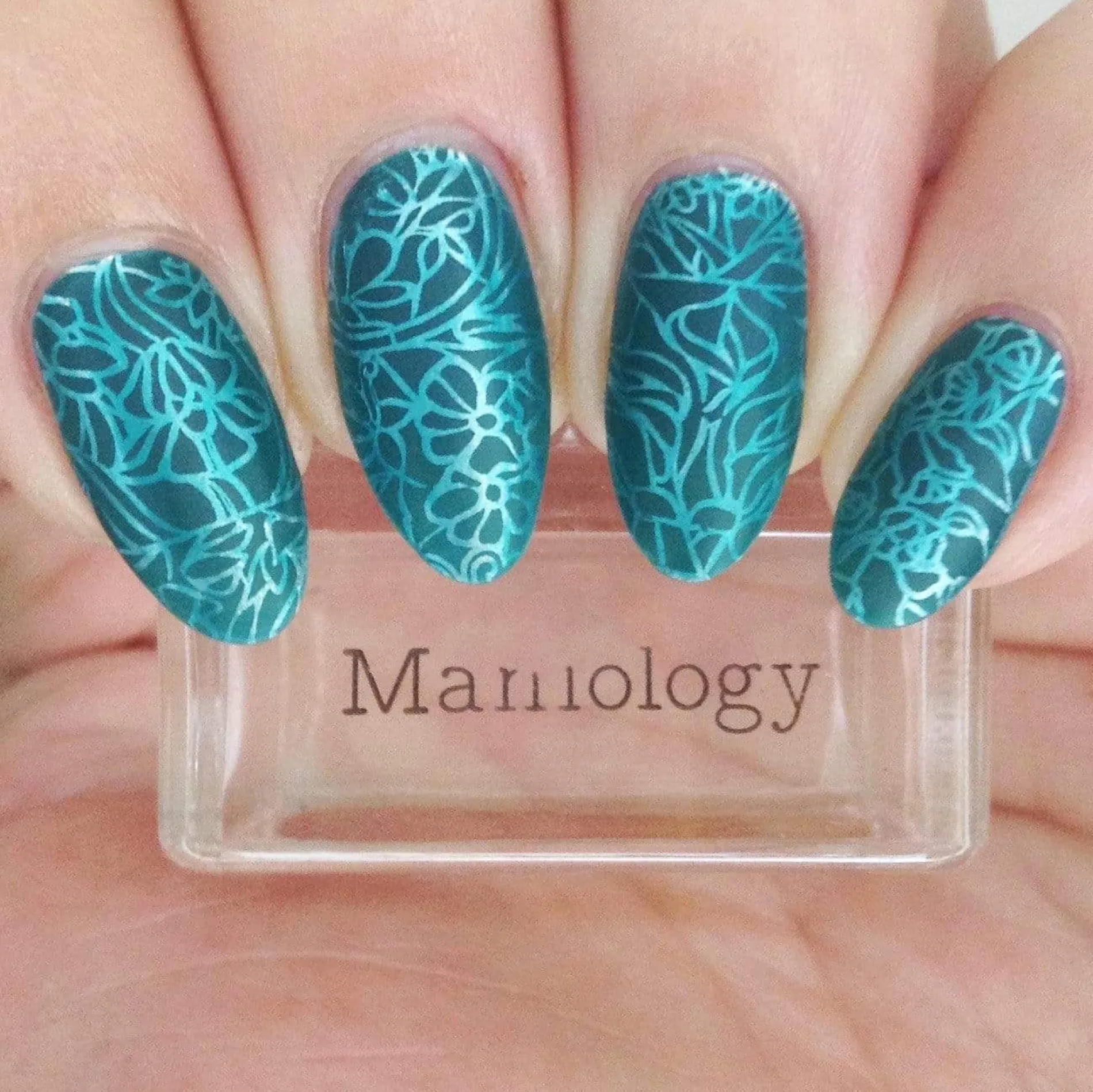 Glass (B371) - Sheer Tint Teal Green Stamping Polish