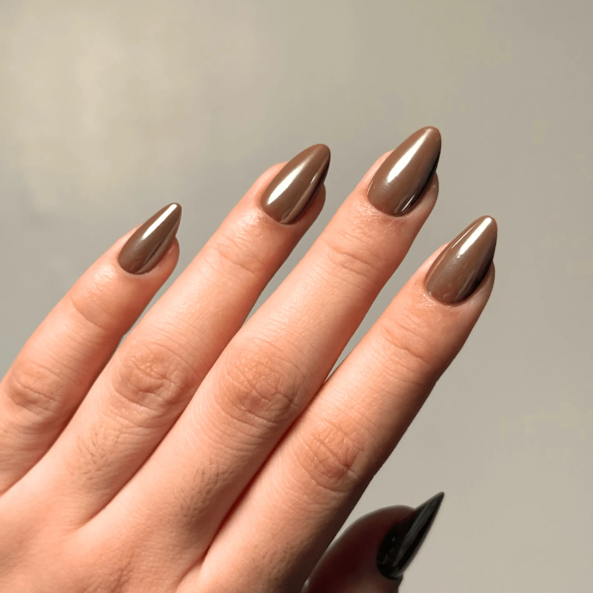 Glazed Cocoa Press On Nails - Short Almond