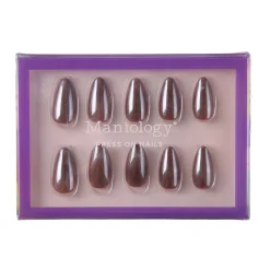 Glazed Cocoa Press On Nails - Short Almond
