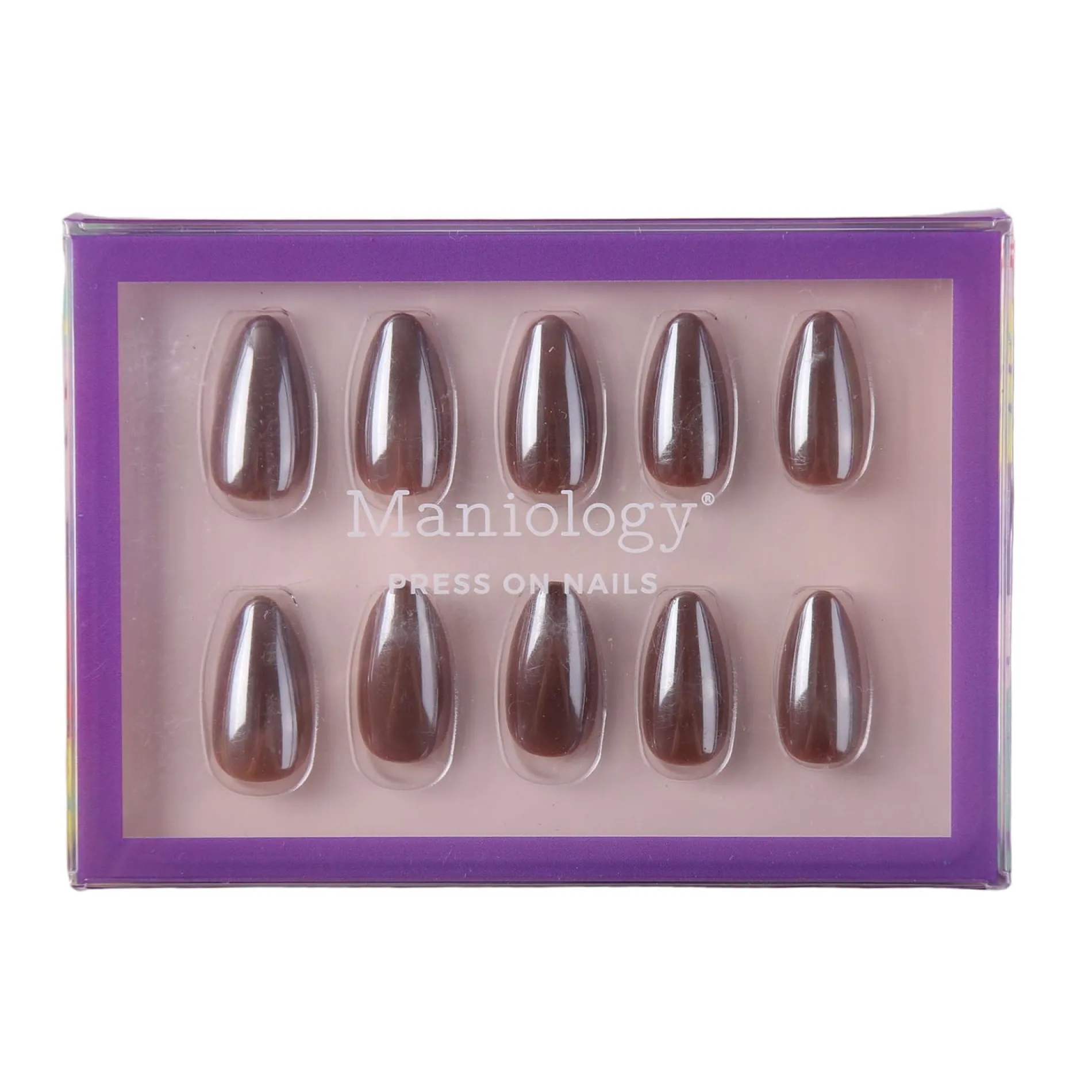 Glazed Cocoa Press On Nails - Short Almond