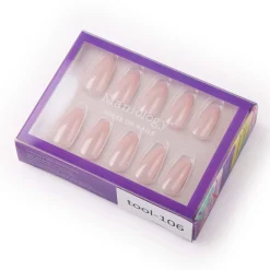 Glazed Nude Press On Nails - Medium Almond