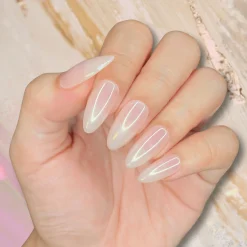 Glazed Nude Press On Nails - Medium Almond