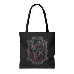 Gothic Halloween Black Tote Bag