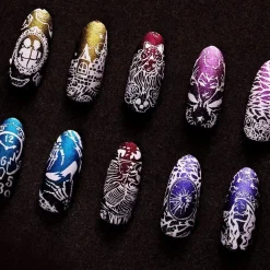 Grimm's Nightfall: Glass Slipper (B224) - Blue Metallic Stamping Polish