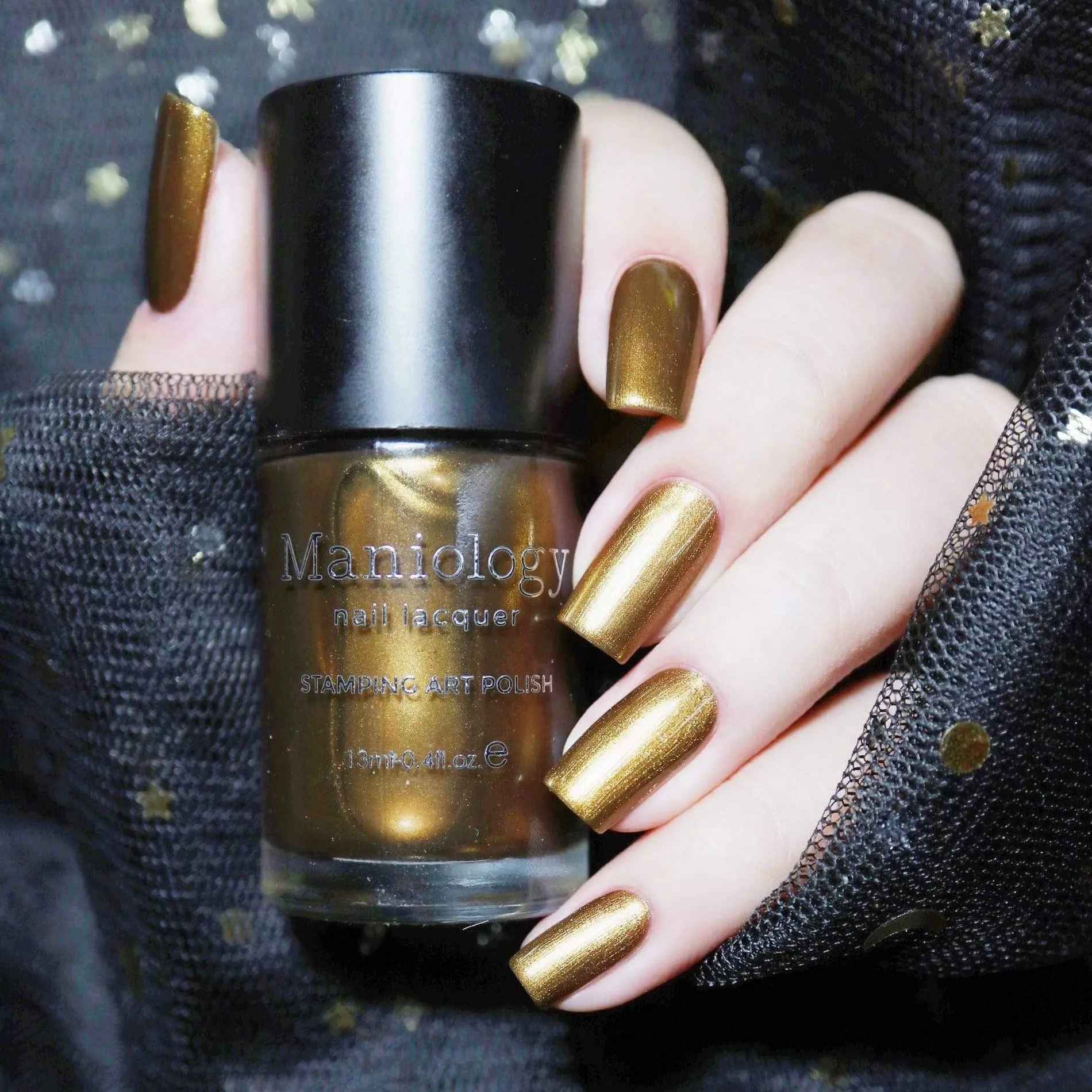 Grimm's Nightfall: Soulless (B225) - Dark Bronze Duochrome Stamping Polish