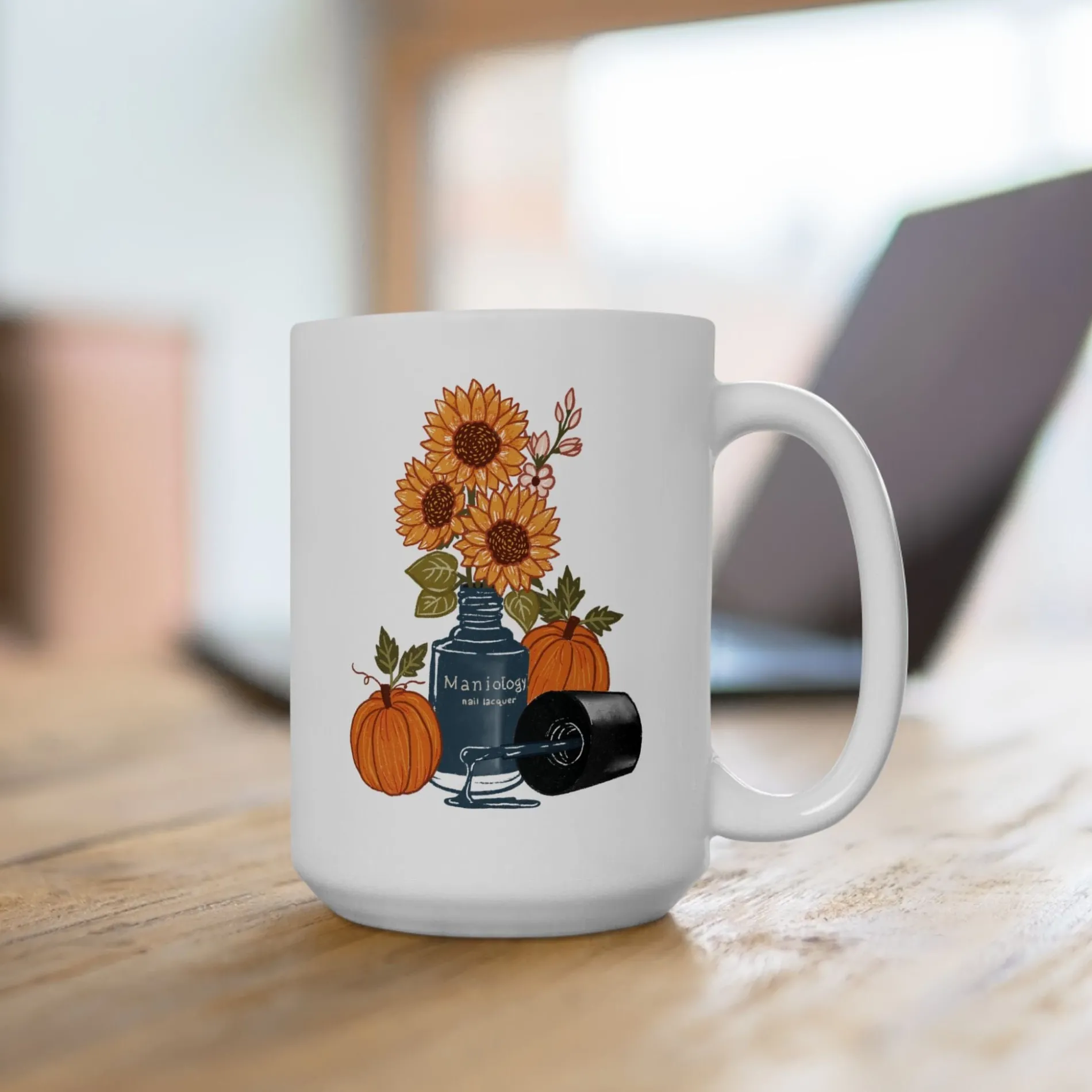 Harvest Bouquet Ceramic Coffee Mug 15oz