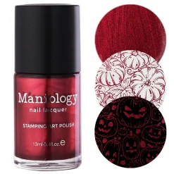 Harvest Hues: Cinnamon Spark (B531) - Red Metallic Stamping Polish