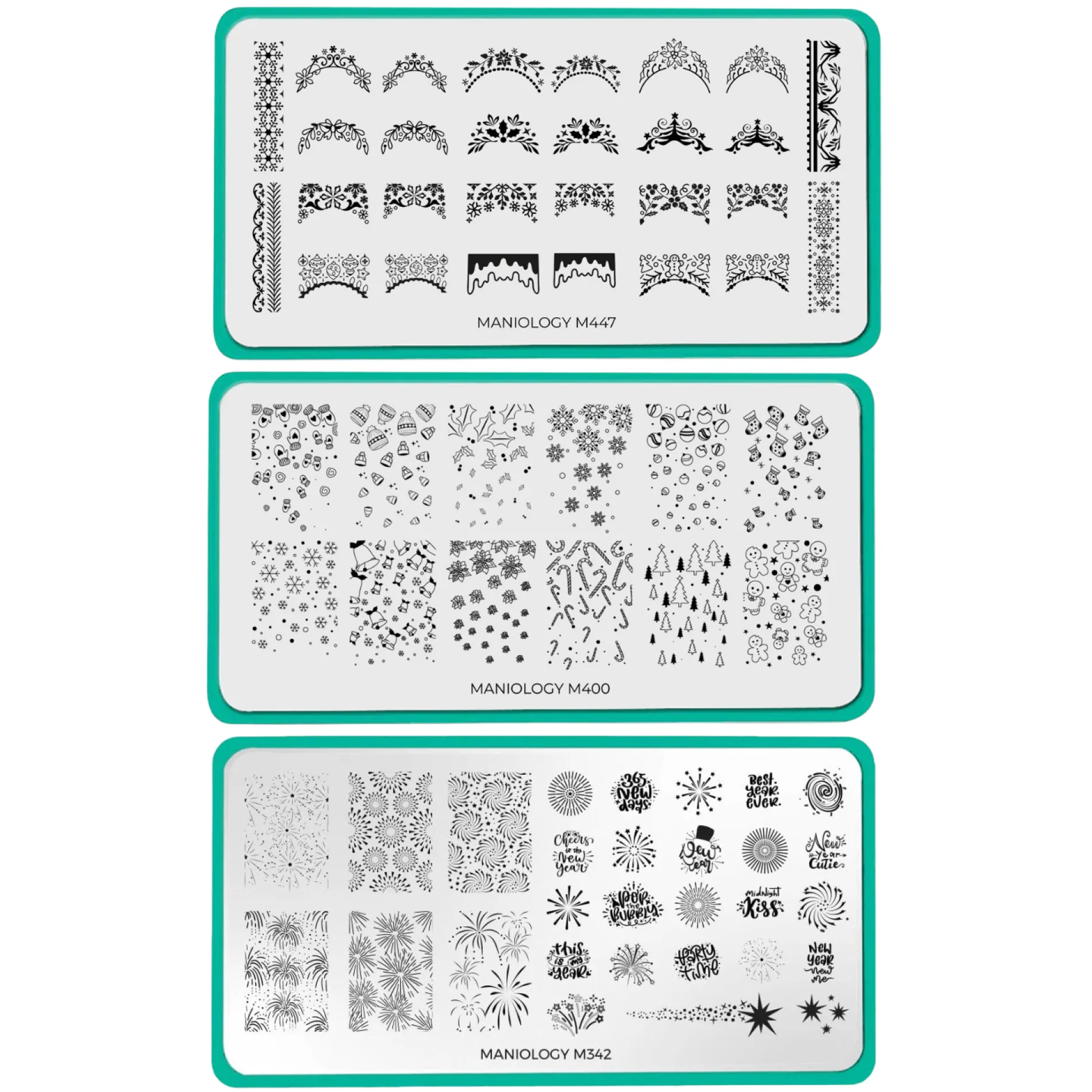 Holiday Cheer: Set of 3 Nail Stamping Plates