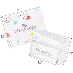 Ice Cube Clear Rectangular Stamper w/ Scraper Card