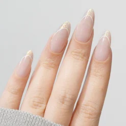 Iridescent French Press On Nails - Medium Almond