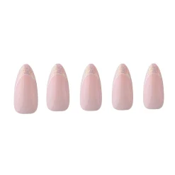 Iridescent French Press On Nails - Medium Almond