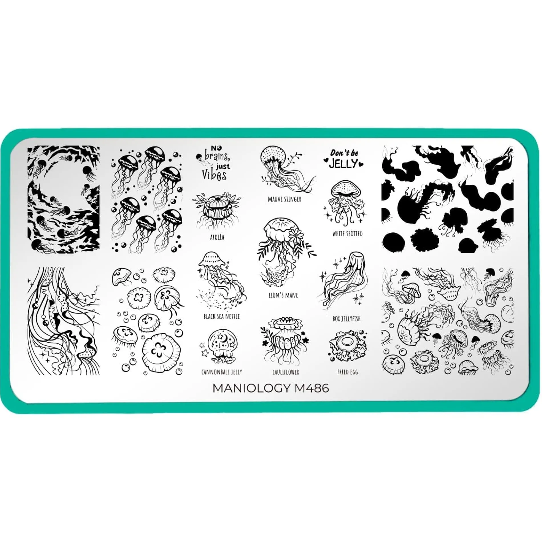 Jellyfish Bloom (M486) - Nail Stamping Plate