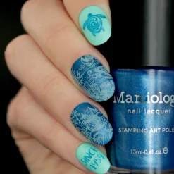 Kai (B430) - Blue Metallic Stamping Polish