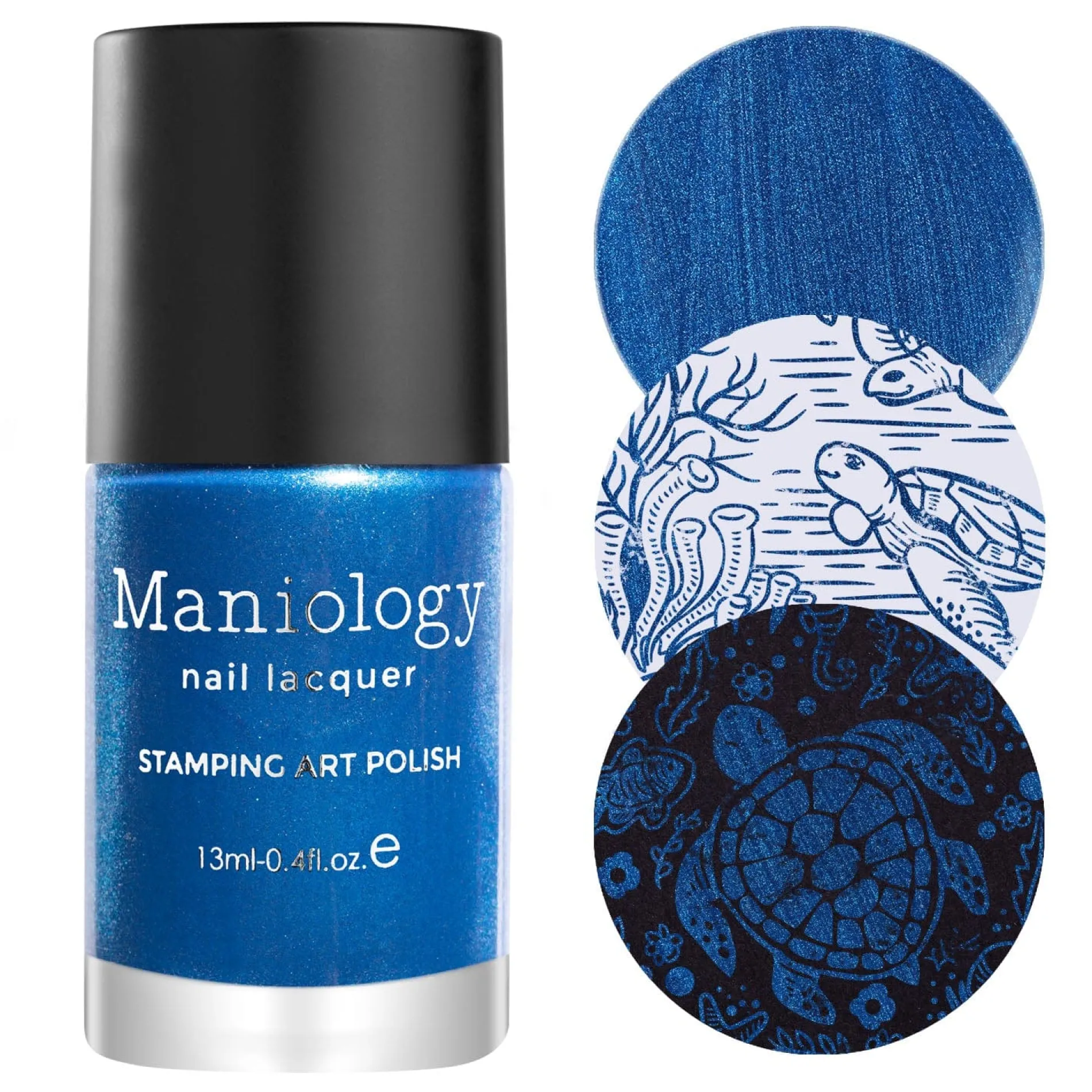 Kai (B430) - Blue Metallic Stamping Polish