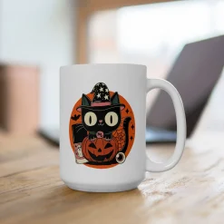 Kitty Halloween Ceramic Coffee Mug 15oz