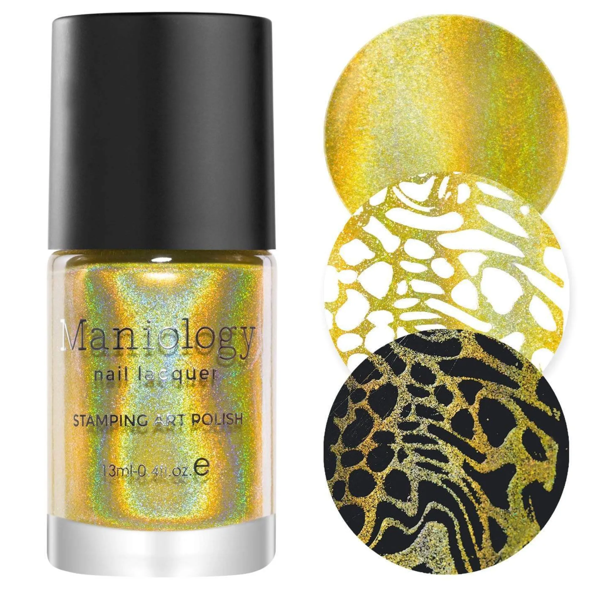 Liquid Sunshine (B335) - Bright Yellow Holographic Stamping Polish